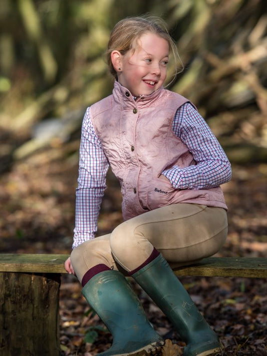 CHILDREN’S COSY ROLL NECK – PINK CHECK