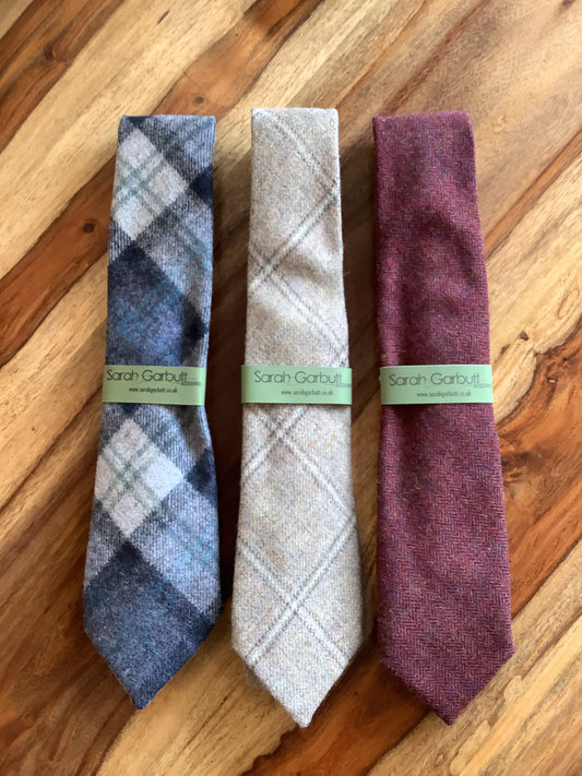 Sarah Garbutt accessories men’s tweed tie