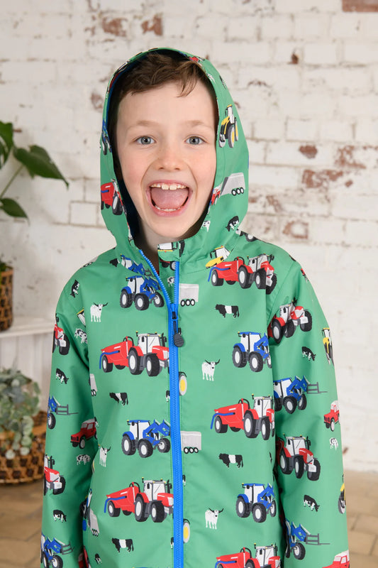 Lighthouse Ethan Jacket - Peagreen Tractor Print