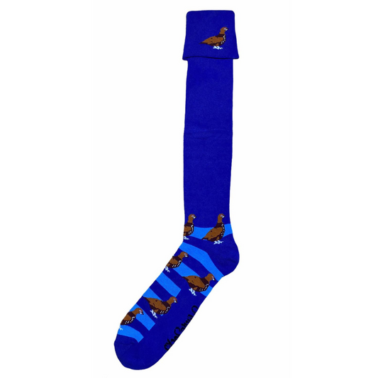 ShuttleSocks Royal Blue & Light Blue Grouse Shooting / Walking Socks